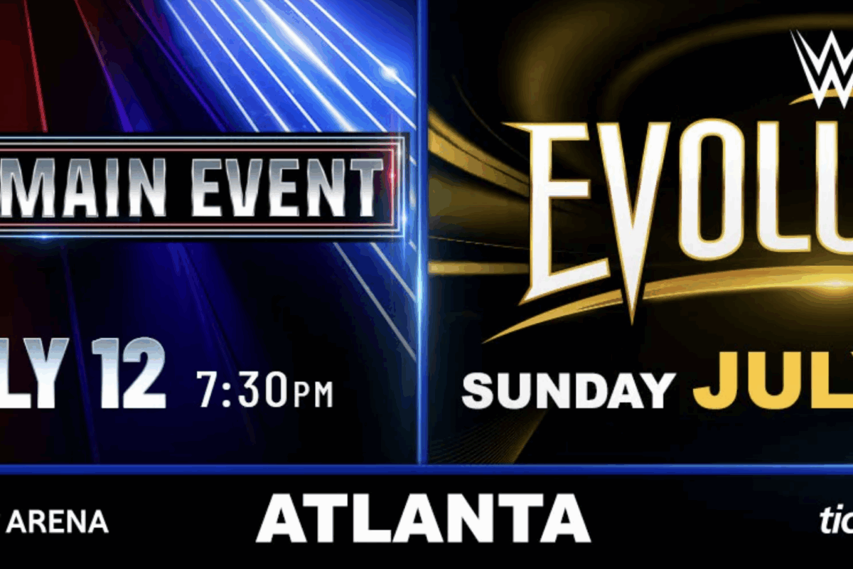 Saturday Night's Main Event/Evolution II event graphic for WWE cards